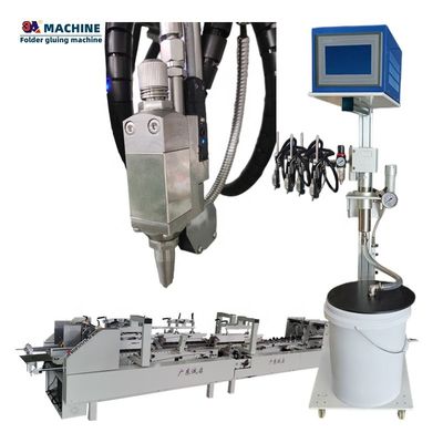 Spitzentechnik 3ACQ4 Automatische Folderaufklebermaschine mit 6 Kanälen und 4 Kaltkleberpistolen