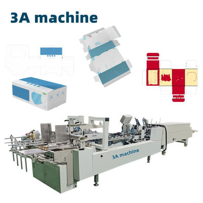 CQT 800 Karton-/Golfgelenkte Geradlinie-Box Automatische Karton-Box-Folder-Klebmaschine