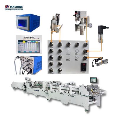 6 Kanäle 1 Kanone Automatische Mini Box Klappklebermaschine mit Druck 2-8Bar