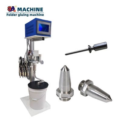 6 Kanäle 1 Kanone Automatische Mini Box Klappklebermaschine mit Druck 2-8Bar