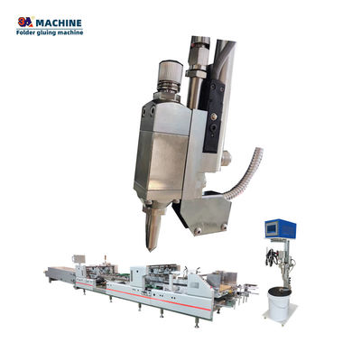 Spitzentechnik 3ACQ4 Automatische Folderaufklebermaschine mit 6 Kanälen und 4 Kaltkleberpistolen