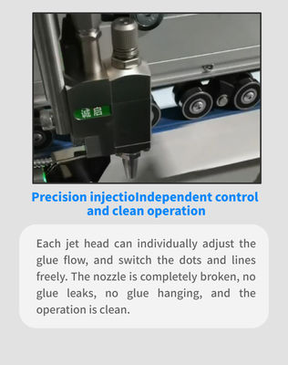 6 Kanal 4 Pistolen Automatische Kaltklebensprühpistole für Produktionsausrüstung für Wellboxen