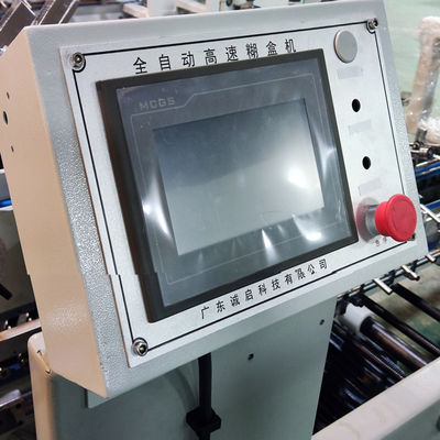 230 m/min Arbeitsgeschwindigkeit Halbautomatische Folderaufklebermaschine Mini Box Folderaufklebermaschine