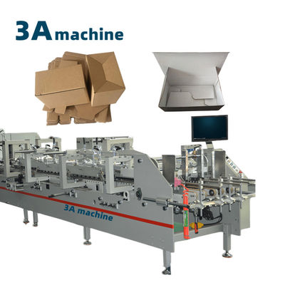 Folder Gluer Lockbottom Edge Klebe-Maschine für Pappe 250g-650g in Druckereien