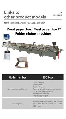 Folder Gluer Lockbottom Edge Klebe-Maschine für Pappe 250g-650g in Druckereien