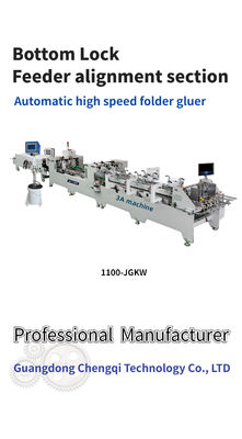 Automatische Schleusen-Boden-Falt-Klebmaschine für 2-3 Schichten Wellpapiermaterial