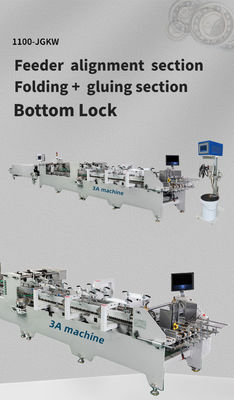 1100 JGKW Doppelverschluss-Bodenkarton Papierordner Klebermaschine für die Herstellung von Boxen