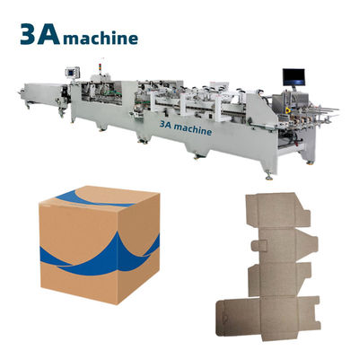 380V Wellboxen-Doppelverschluss-Bodenpapier-Box-Folder-Gluer-Maschine für und 2-3 Schichten