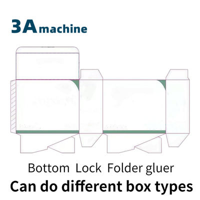 Elektrisch angetriebene SHH800AG-2 Automatische Folderaufklebermaschine für 4 6 Eckfalten GS110