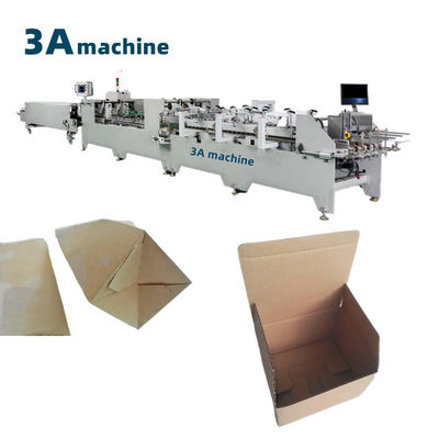 300 m/min Automatische Klappkartonbox mit Doppelschließboden Klebe-Maschine für Handelspapier