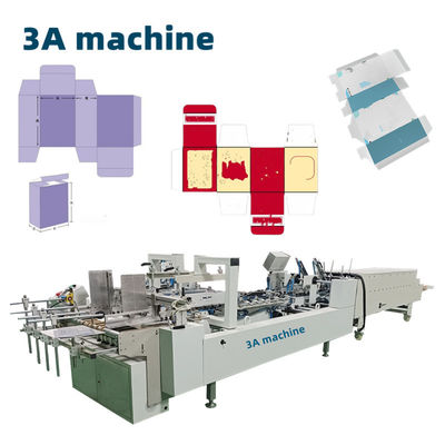 3A PLC CQT 800 Karton-/Golfgelenkte Geradlinie-Box-Folder-Klebmaschine für Verpackungen