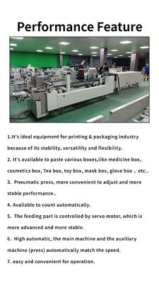 Papierfaltenmaschine für CQT 800 Karton/Golfgelenkte Gerade Box Mini Folder Gluer
