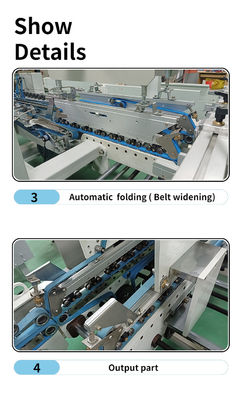 CQT 800 Karton-/Golfgelenkte Geradlinie-Box Automatische Karton-Box-Folder-Klebmaschine