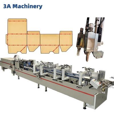 Einfache Bedienung CQT-900 Klappboxen Maschine Crash Lock Boden Ordner Gluer Maschine Papier Ordner Maschine